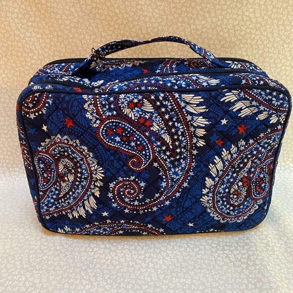 Vera Bradley Large Blush & Brush Case  - Fireworks Paisley in Signature … - Picture 2 of 8